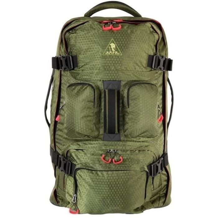 Sac à dos de randonnée - ARES - Elite Case - 85L - Vert - Poignée rétractable