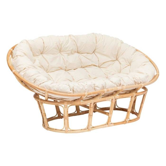 Banquette Seram mamasan 2 places rotin blanc - Atmosphera Créateur dintérieur Banquette Seram mamasan 2 places rotin blanc - Atmosphera Créateur dintérieur