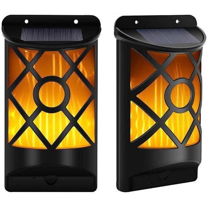 Lot De 4 Lampes Solaires D'extérieur à Suspendre Avec Flamme Vacillante Lampes Solaires Dexterieur Etanches Pour Jardin Cour Cloture Arbre Classe Energetique A 91771979