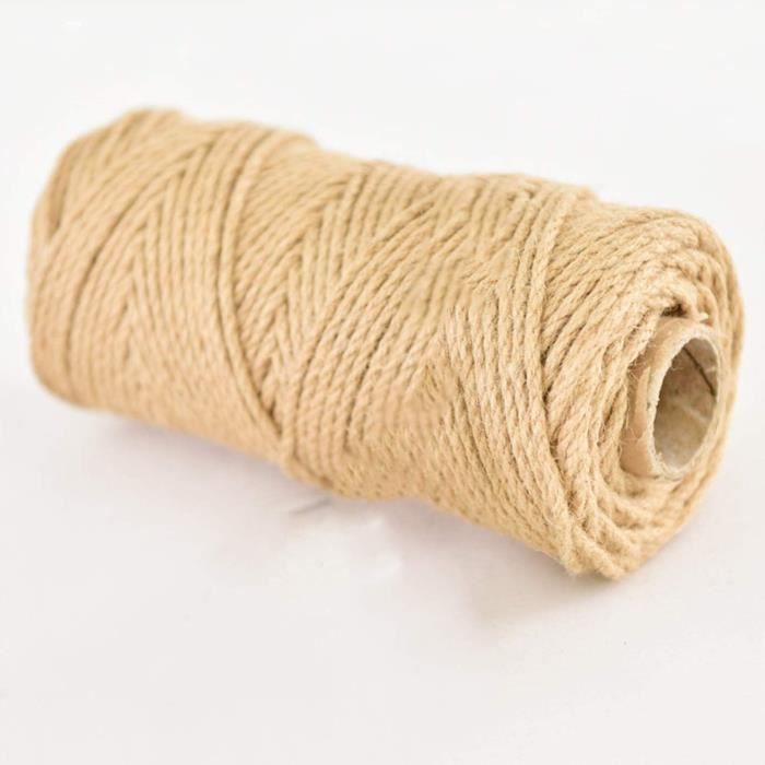 Corde En Jute Naturelle 8 Mm X 5 M - Pour Bricolage, Décoration, Artisanat, Jardin - Écologique Et Résistante