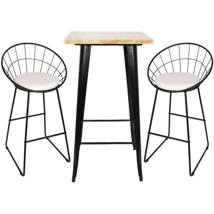 Ensemble Bar Mange debout 1 Table+2 tabouret haut Creative Nordic En ...