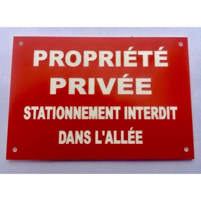 Panneau Stationnement Interdit Proprieté Privée (REFAB009) - Sticker