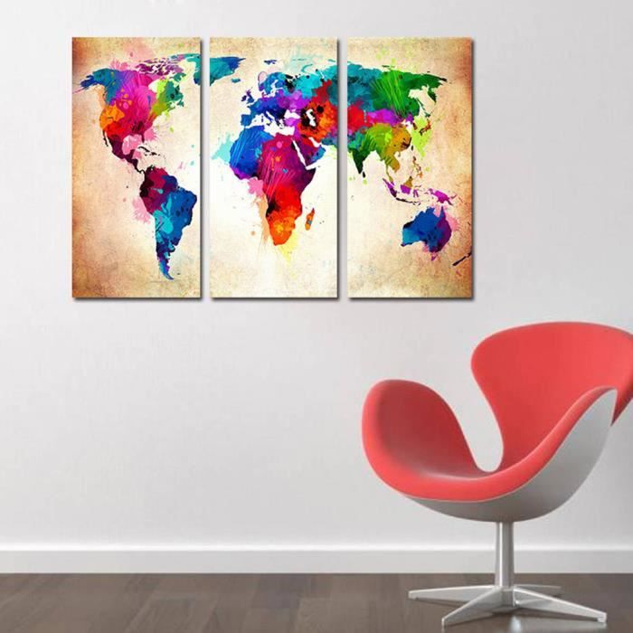 Le Salon Colore De Carte Du Monde B Decorent La Peinture De Brosse