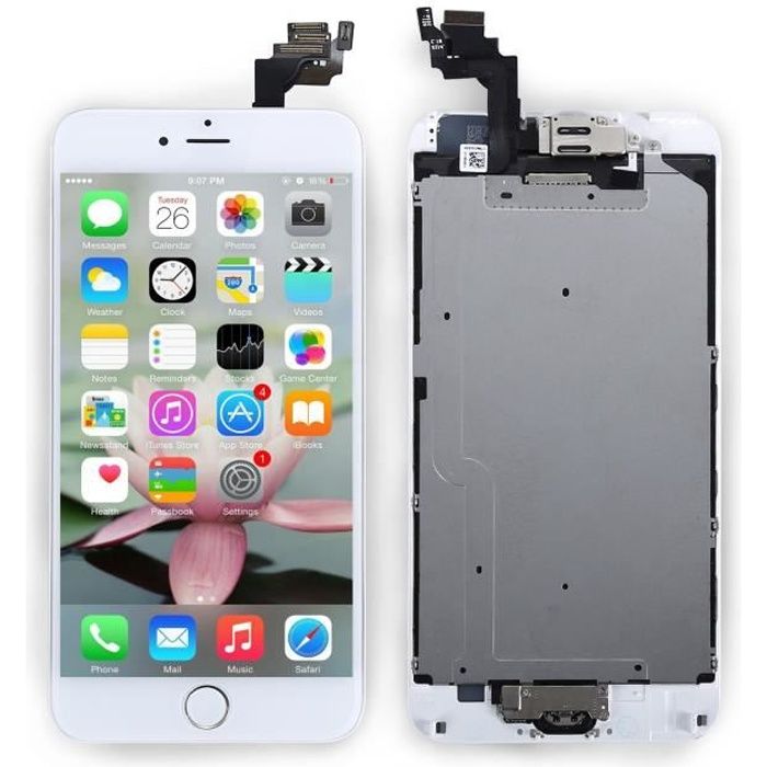 Écran LCD Retina Complet Avec Vitre Tactile Pour IPhone 6 Plus - Blanc - Kit Montage Inclus