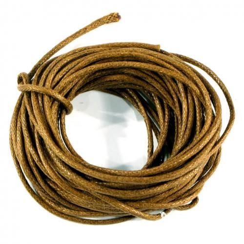 Bobine De Fil Coton Ciré 1.5mm Marron - 180 Mètres Pour Créations