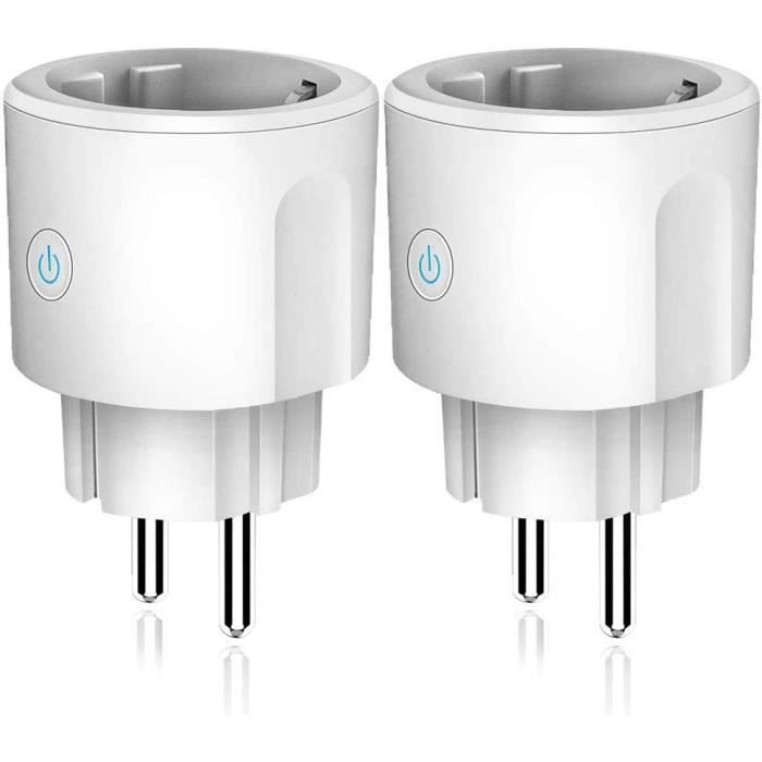 Lot de 2 prises connectées WiFi intelligentes Plug Home Prise WiFi