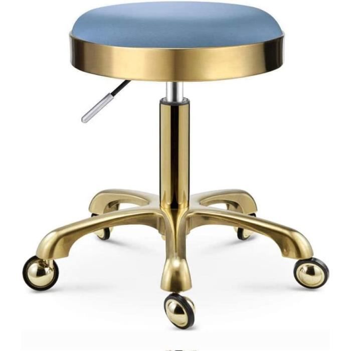 KKTONER Tabouret rond en cuir PU avec repose-pieds pivotant, réglage de la hauteur, pour spa, dessin, salon, tatouage, travail, bureau, chaises de massage (gris KKTONER Tabouret rond en cuir PU avec repose-pieds pivotant, réglage de la hauteur, pour spa, dessin, salon, tatouage, travail, bureau, chaises de massage (gris