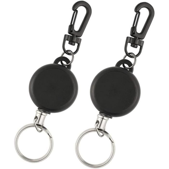 4 Pièces Porte Clés Rétractable, Porte Badge Enrouleur Extensibles, avec Ressort Renforcé 4 Pièces Porte Clés Rétractable, Porte Badge Enrouleur Extensibles, avec Ressort Renforcé