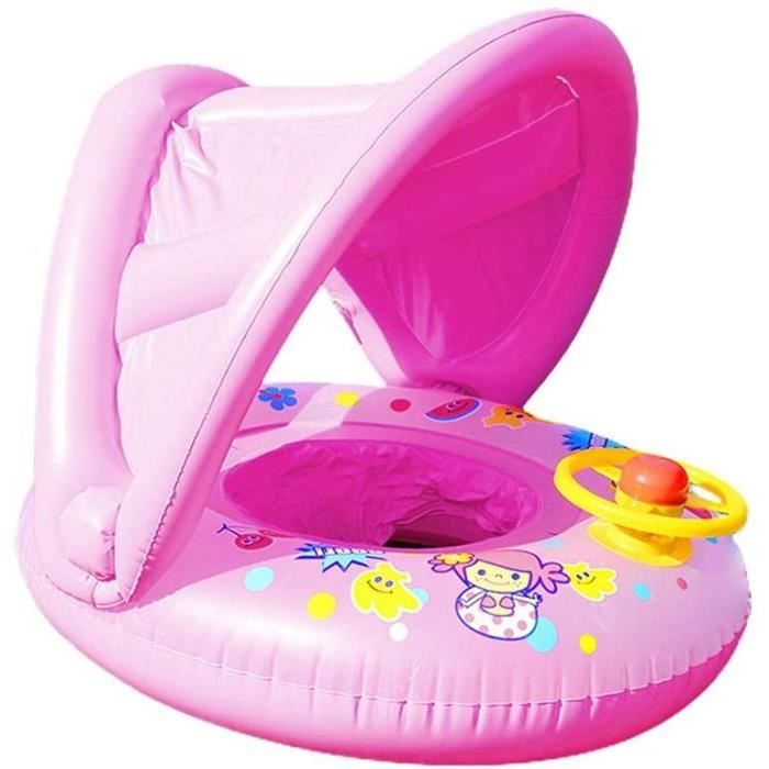 Bouée Bebe Pare Soleil Free Swimming Baby Flotteur De Piscine Gonflable Pour Bébé Avec Auvent De Protection Solaire (jaune, Taille S Bouee Bebe