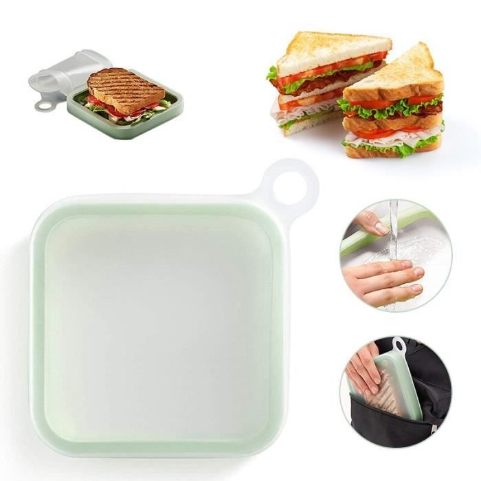 Conteneur Pour Toast,Le Cas Du Sandwich,Boîte À Lunch En Silicone,Boîte