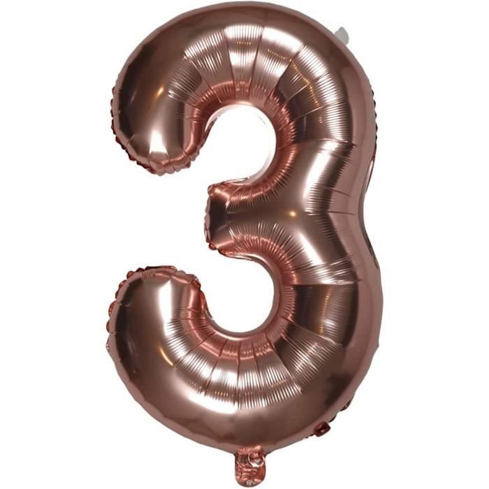 Déco Ballons Rose Déco Anniversaire - Kit Ballons Patrouille De Chien Rose - Numéro 3, Banderole, Décor Gateau Fille 3 Ans