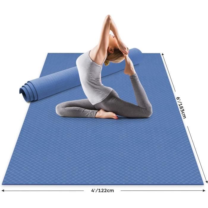 Odoland Tapis de Yoga Extra Large 183x122x0.6cm, Grand Tapis Gym en TPE  matériaux Recyclable, Ultra antidérapant et Durable pour Pil - Cdiscount  Sport