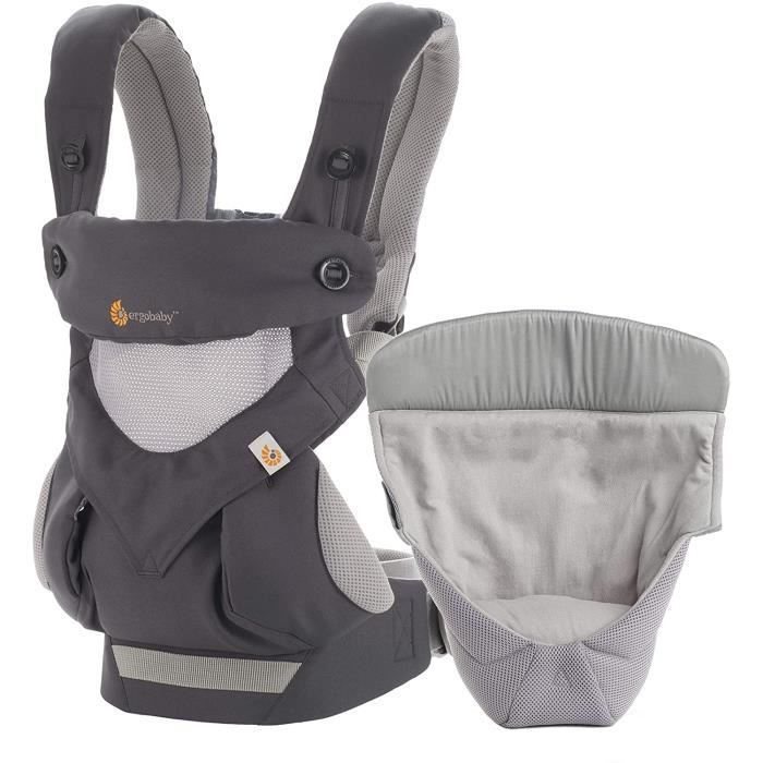 Porte Bebe Ergonomique Et Physiologique Gris Carbone Avec Coussin 360 4 Positions Dorsale Et Ventral Cdiscount Puericulture Eveil Bebe