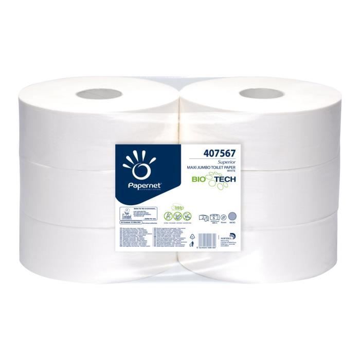Papier toilette recyclé en rouleaux, mini maxi jumbo écologique
