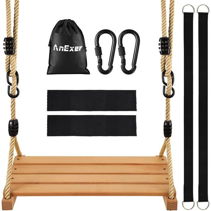 Balan?�oire Bois Enfant Adulte Si?�ge Arbre Accessoire Portique Jardin Ext?�rieur Poids 100kg 