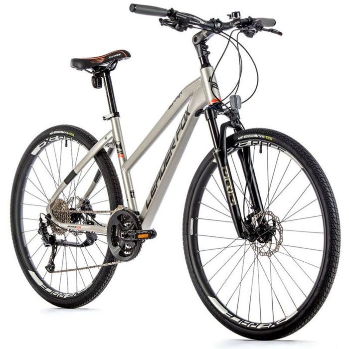 Vélo électrique VTC femme Leader Fox Sumava 2022 - 16,5'' 9V - Gris