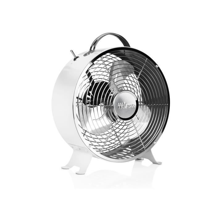 Ventilateur de sol TRISTAR VE-5967 - 25 cm - 20 watts - 2 vitesses - Blanc