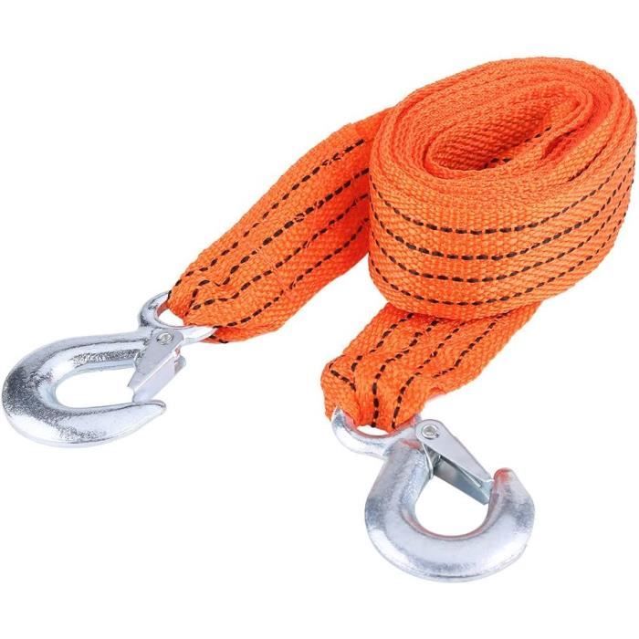 Câble Remorquage 3m 5m épais Corde De Remorquage, Fournitures D'Urgence Pour Voiture, Corde De Remorquage Double, 3 Tonnes, Courroie De Remorquage De 4 Mètres, Corde De Remorquage Épaissie Et Élargie Corde De