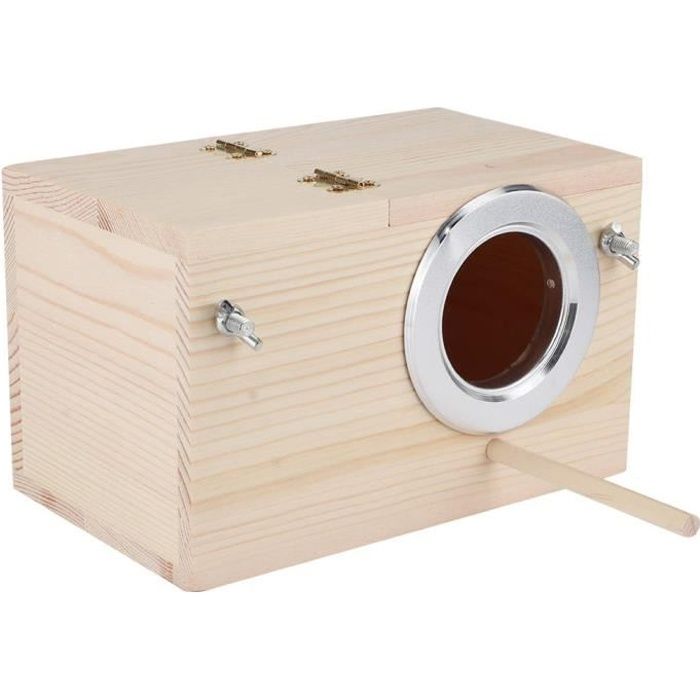 Boîte de nid de perruche, boîte de reproduction d'incubation pour animaux de compagnie d'oiseau en bois Accessoires de décoration