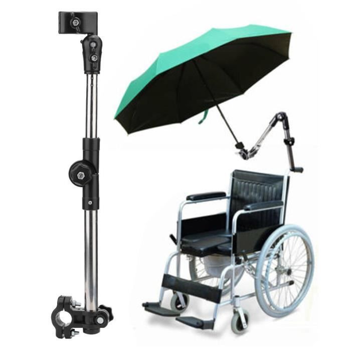 Atyhao porte-parapluie de fauteuil roulant Fauteuil roulant poussette vélo parapluie fixation poignée support de barre pince