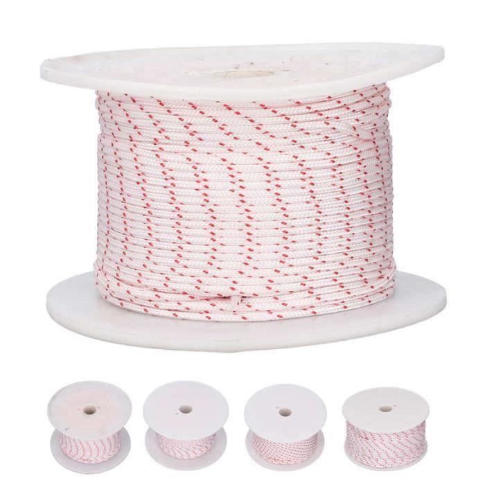 Corde De Démarrage Nylon 4mm 50m - Pour Tondeuse, Tronçonneuse, Débroussailleuse, Moteurs Essence