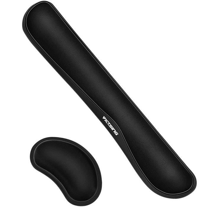 Ensemble Repose-Poignet Clavier et Souris en Mousse Mémoire Support pour Dactylographie Facile et Soulagement de du Poignet