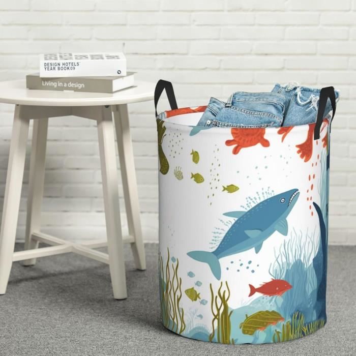 Panier à Linge Pliable 100L | Imperméable Autoportant | Poignées Renforcées | Pour Vêtements, Jouets | Bleu