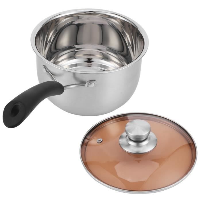 Allecto Plus - Chauffe-beurre en acier inoxydable - 450 ml - Mini casserole - Manche