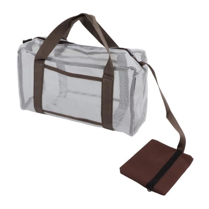 Sac De Plage En Maille Avec Glacière - Extra Large, Compartiment Isolant, Poche Zippée, Homme/Femme