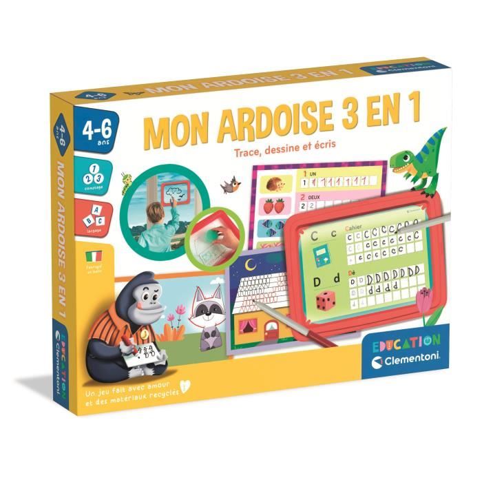 Jeu d'écriture pour enfants Clementoni Mon atelier d'écriture Alphabet et pré écriture