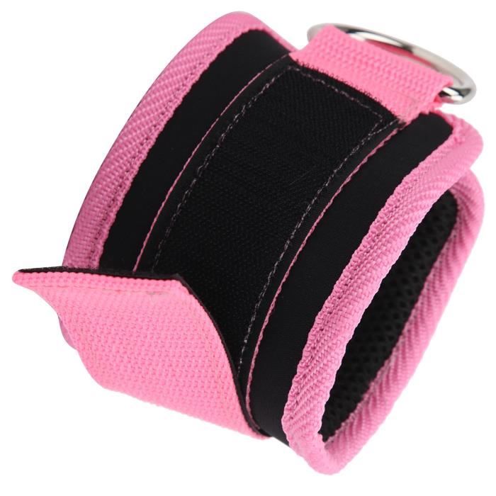 Sangles De Cheville Réglables Pour Machine à Poulie – Confortables, Avec Velcro Et Anneau En D, 2 Pièces