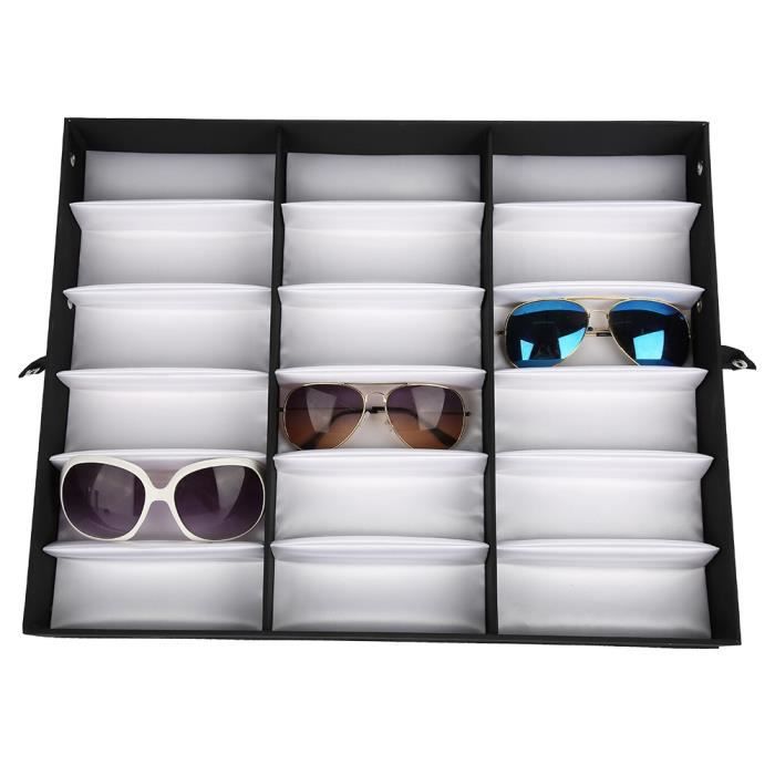 Boîte de rangement pour lunettes - lunettebox - dimensions de la boite :  45,5x18x6 cm.