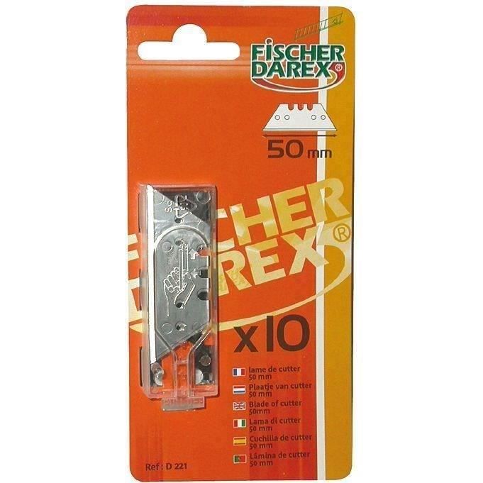 FISCHER DAREX Lot de 10 Lames Trapèze - 50 mm