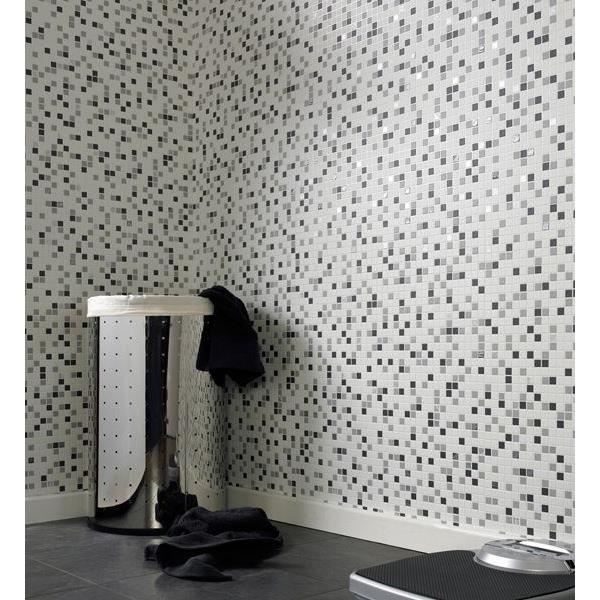 GRAHAM & BROWN Papier peint intiss&eacute; Carreaux Moza&iuml;que 1005 x 52cm Gris