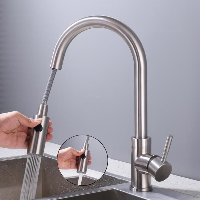 Mitigeur lavabo avec douchette 3 jets - HOMELODY - Robinetterie salle de  bain chromée - Cdiscount Bricolage