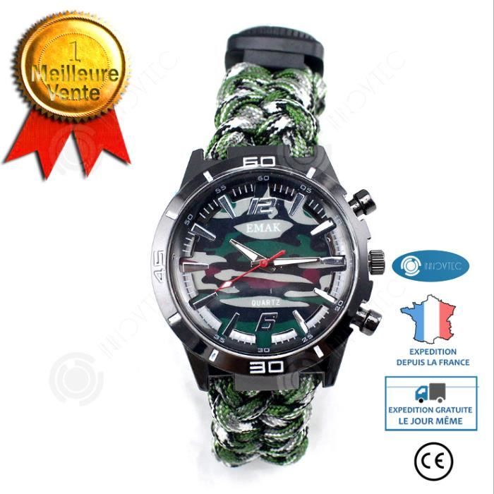 Montre De Plongée étanche Avec Boussole Au Poignet Pour Les Activités De Plein Air