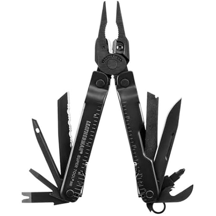 Outil multifonction - LEATHERMAN - SuperTool 300M - Noir - Acier inoxydable - Kit de bits compatible