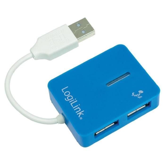 Hub USB 2.0 4 ports LOGILINK Bleu