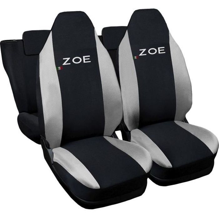Lupex Shop Housses de siège auto compatibles pour Zoe Noir Gris Clair