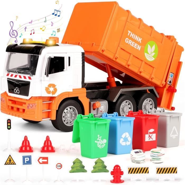 Groupe 3pcs NO37 - Camion Bulldozer en métal moulé sous pression pour