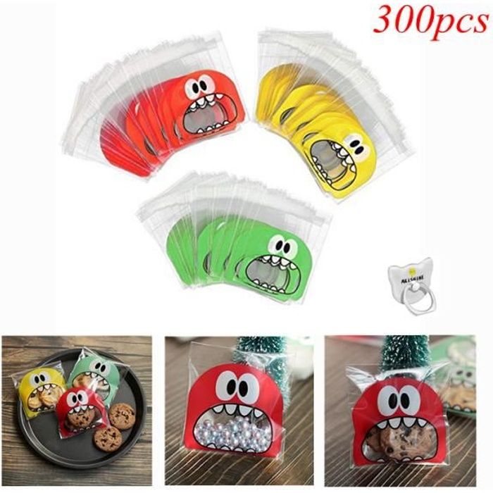 300 Sachets plastiques pour bonbon biscuit Sac Effacer Sacs OPP Plastique Sacs Cookie Bonbons Cadeau Sacs emballage de sucrerie