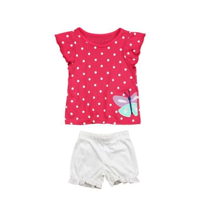 0 24 Mois B b Fille V tement t 2 Pcs Ensemble de V tement