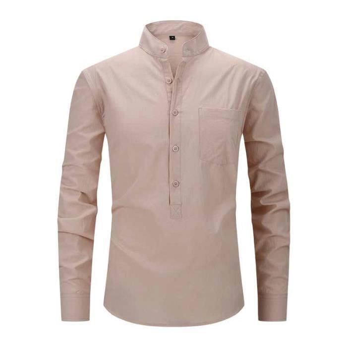 Chemise en Coton coupe Regular Manches longues Beige BRIAN | Homme - | Von Dutch