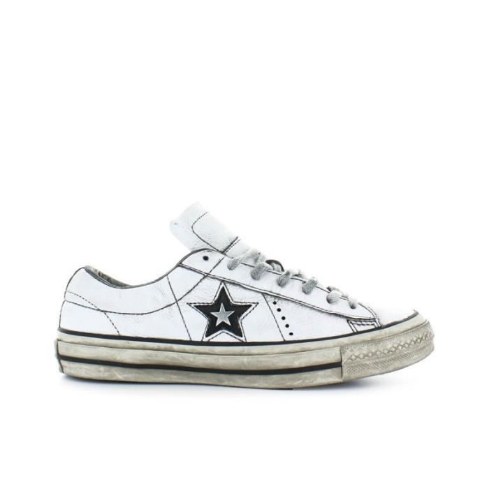 all star cuir blanc