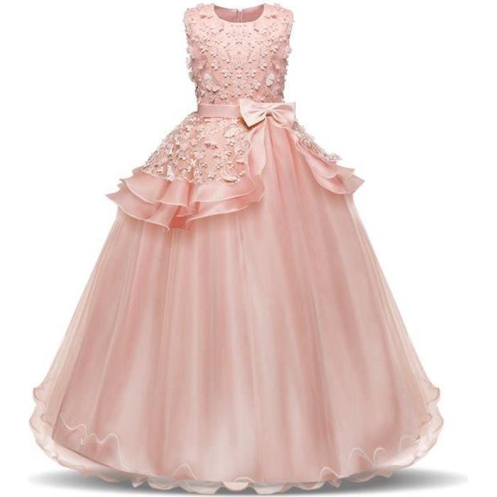 Robe De Soiree Fille Sans Manches Broderie Pageant Robes De Bal Princesse Mariage Anniversaire Fete Ceremonie Costume 5 12 Ans Rose Rose Achat Vente Robe Soldes Sur Cdiscount Des Le Janvier Cdiscount