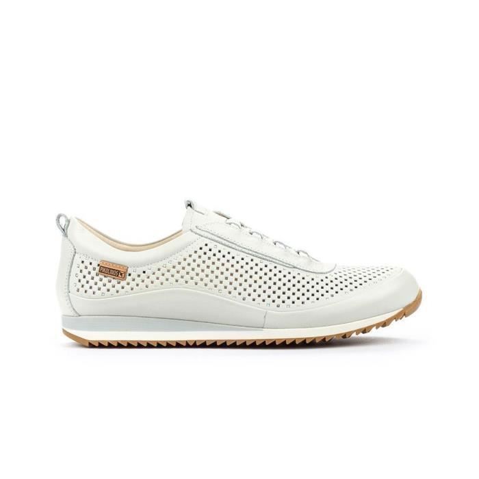 Pikolinos Basket PIKOLINOS Homme - Placa Cuadros Elasticos - Beige - Textile - Lacets