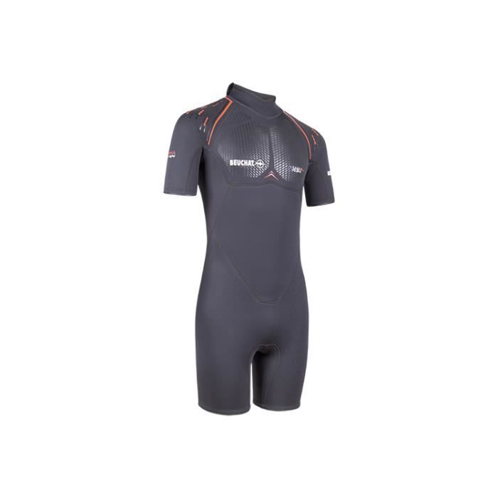 Combinaison de plongée Beuchat Optima Shorty 3mm - Homme - Noir - Jaune - Manches courtes - Plongée sous-marine Combinaison de plongée Beuchat Optima Shorty 3mm - Homme - Noir - Jaune - Manches courtes - Plongée sous-marine