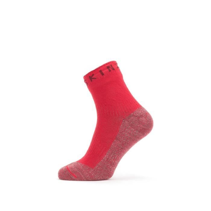chaussettes imperméables pour climat chaud sealskinz - rouge - homme