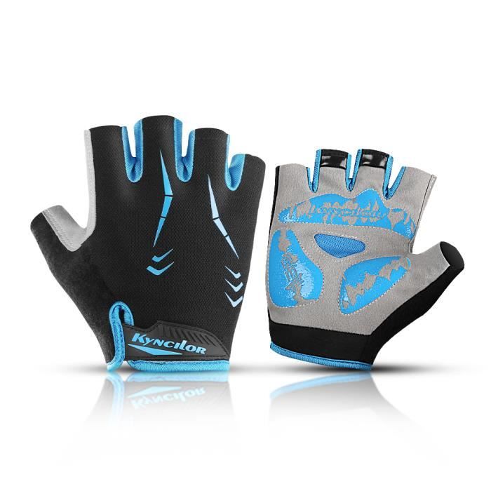 Mitaines De Cyclisme Homme Femme Avec Gel Absorbant - Gants Respirants Antidérapants Courts