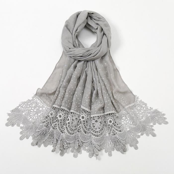 Écharpe Pashmina Femme - Châle Enveloppant Multicolore En Mélange Coton, Idéal Hijab Ou Accessoire De Mode